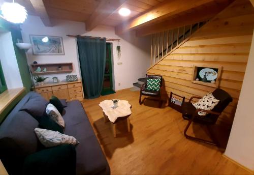 Posezení v ubytování Zelený Jelen - horský apartmán