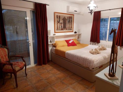Säng eller sängar i ett rum på Finca Vista Valle