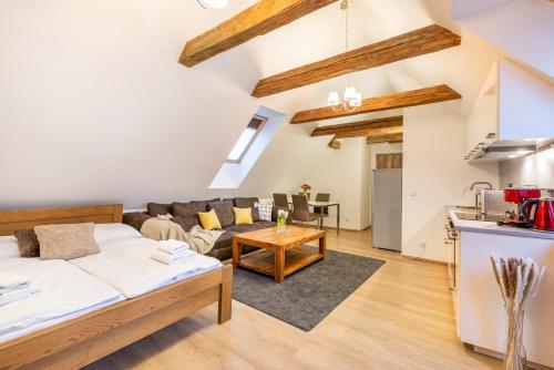 Kuchyň nebo kuchyňský kout v ubytování Masná 20 - Old Town Residence