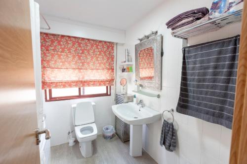Baño pequeño con aseo y lavamanos en lola.- HABITACION DE MATRIMONIO, CON BAÑO PRIVADO, en Granada