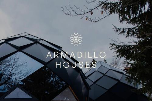 a building with a snowflake on top of it at Armadillo Houses in Kopaonik