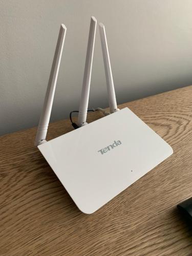 a white router sitting on top of a table at Umhlanga Arch 703 Sea View self-catering in Durban