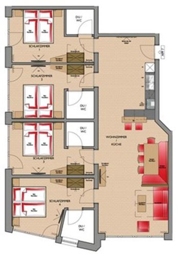 a floor plan of a building at A Casa Saphir Appartement-Hotel in Sölden