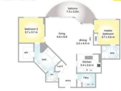 a floor plan of a house at Broadbeach Victoria Square in Gold Coast
