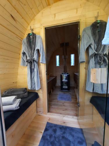 Katil atau katil-katil dalam bilik di Ferienhaus Max mit Sauna