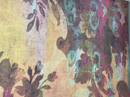 a painting of flowers on a wall at Gran Paradiso Hotel Spa in San Giovanni Rotondo