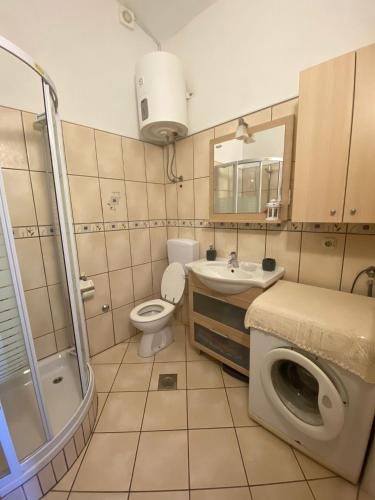 Koupelna v ubytování Apartmani Marija