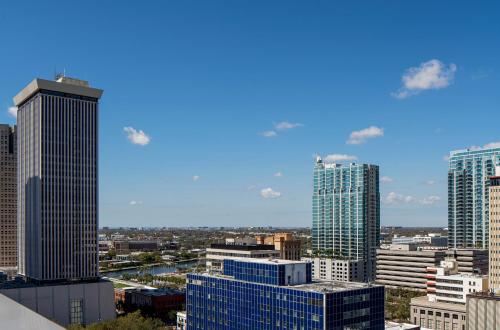 a view of a city with tall buildings at Hyatt Place Tampa Downtown in Tampa