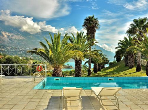 Πισίνα στο ή κοντά στο Sea Wave Villa Kefaloniaprivatevillas