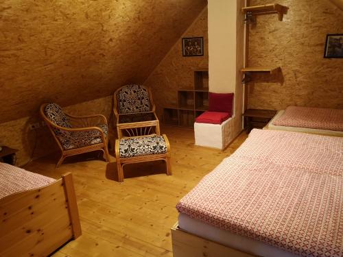 Postel nebo postele na pokoji v ubytování Ferienhaus FRIEDLHOF