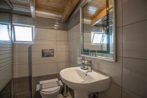 Koupelna v ubytování Hotel Pegasos