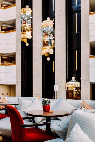 Χώρος καθιστικού στο Rahat Palace Hotel