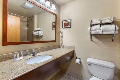 Vonios kambarys apgyvendinimo įstaigoje Comfort Inn & Suites