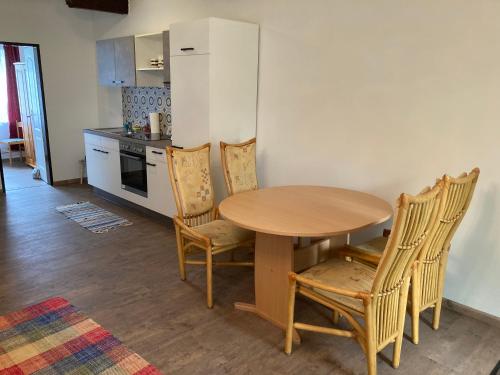 Η κουζίνα ή μικρή κουζίνα στο Ferienwohnung Westhof