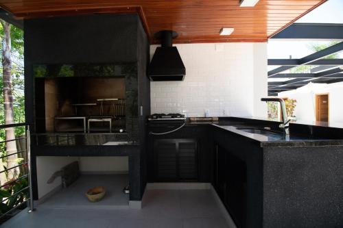 Kuchyň nebo kuchyňský kout v ubytování Spazio del Sole Jurere