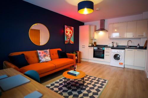 Neon Road at Park House Peterborough City Centre Apartment