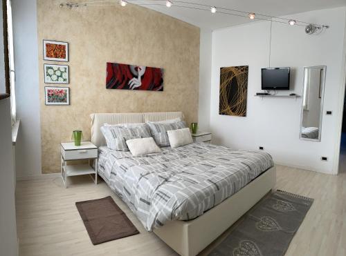 Cama o camas de una habitación en Casa Meda Bassanella