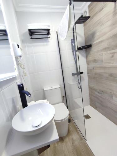 Koupelna v ubytování Hostal Lucy