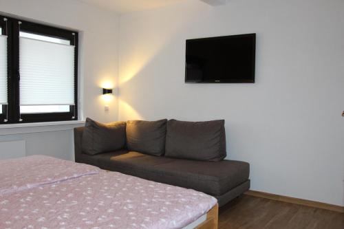 Televisyen dan/atau pusat hiburan di Ferienwohnung Ortsmitte-Willingen