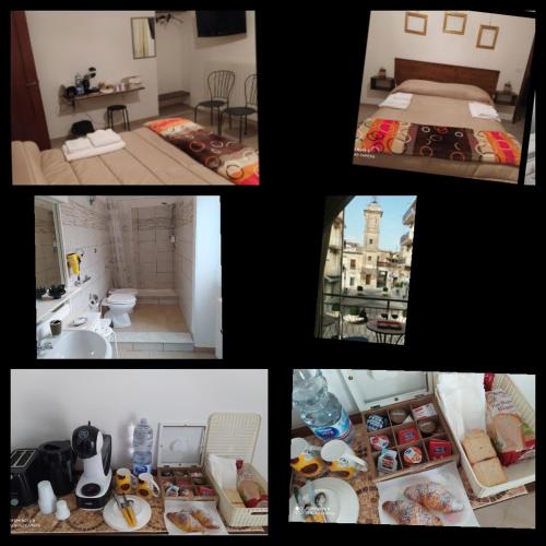 a collage of pictures of a kitchen and a room at bed & breakfast Acquaviva di Vullo Vincenzo in Acquaviva Platani