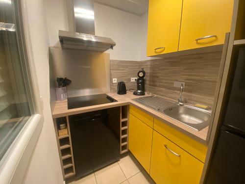 Η κουζίνα ή μικρή κουζίνα στο Villa 4 à 6 personnes dans résidence avec piscines proche plage