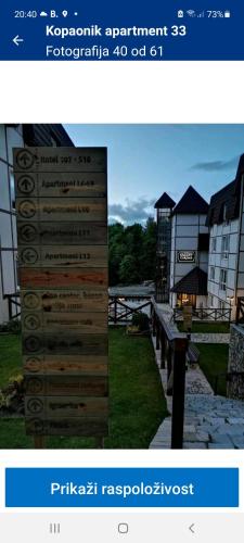 a screenshot of a page of a website at apartman Kraljevi čardaci Sadikovic sa garažom in Kopaonik