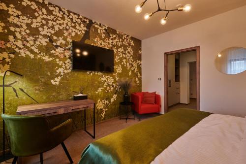 Hotel Alfréd a Hermínaにあるテレビまたはエンターテインメントセンター
