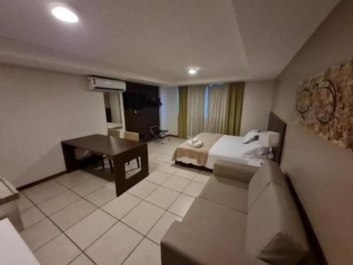 Katil atau katil-katil dalam bilik di Happy Hotel Manaíra
