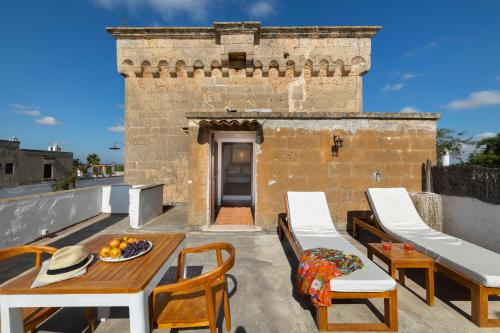 Ruang duduk di Masseria Zanzara