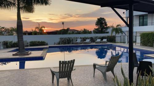 Piscina en o cerca de Hotel Celeste Inn Chinauta- Fusagasugá
