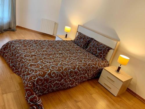 Ένα ή περισσότερα κρεβάτια σε δωμάτιο στο Apartamento saloio