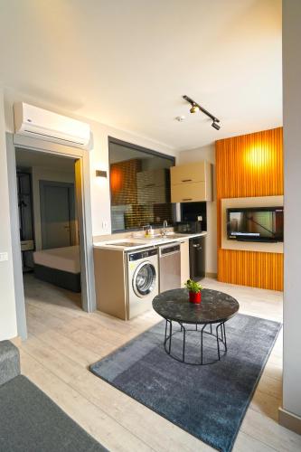 Dapur atau dapur kecil di Letstay Panorama Suites
