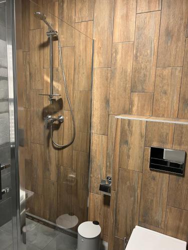 Ένα μπάνιο στο Loft wood