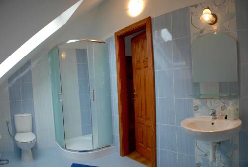 Ванная комната в Hostinec a penzion U Rezků