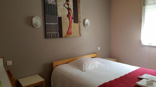 Cama o camas de una habitación en Hotel le Bretagne