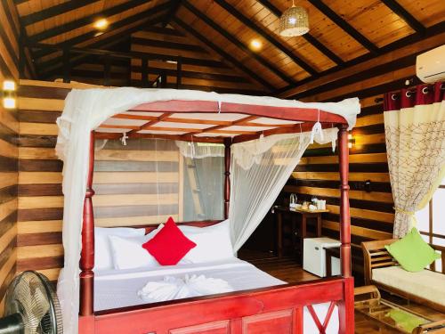 Postel nebo postele na pokoji v ubytování Tina Nature villa