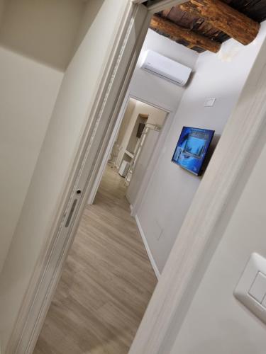 a view of a hallway from the top floor of a house at Cala Di Luna House in Vietri sul Mare