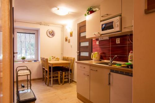Kuchyň nebo kuchyňský kout v ubytování Apartment Blehovi