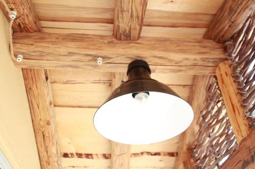 a light hanging from a ceiling in a room at Danubio an der Donau - Donau-Resorium in Donauwörth