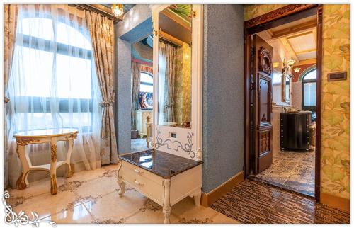 Χώρος καθιστικού στο 七星潭水上明月海景旅店