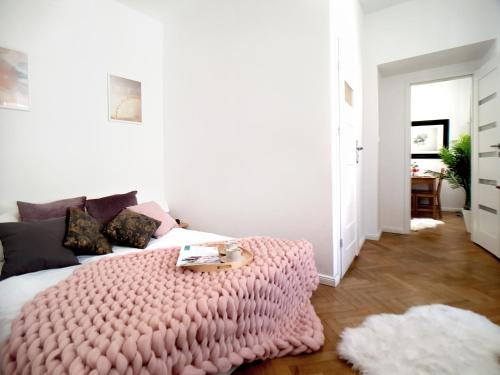 Posteľ alebo postele v izbe v ubytovaní Apartament Litevski Deluxe