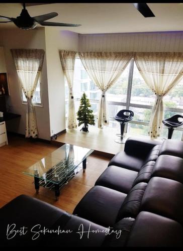 Χώρος καθιστικού στο Sekinchan Paddy via Seaview Home 高楼 看海 稻田 民宿