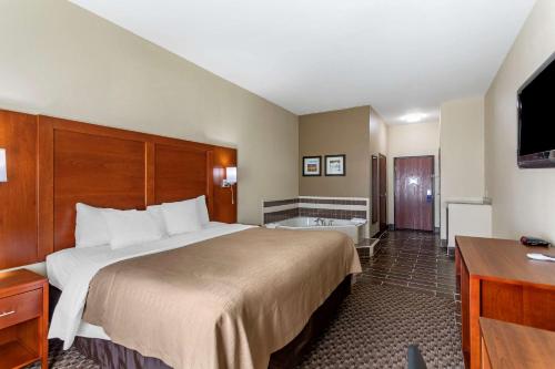 מיטה או מיטות בחדר ב-Comfort Inn & Suites Carbondale University Area