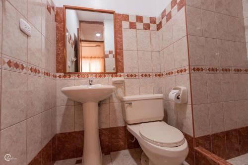 Koupelna v ubytování Quechua Hostal Recoleta