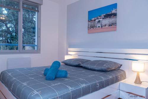 Postel nebo postele na pokoji v ubytování Le Clos Jaurès/Lyon-Eurexpo/Parc OL