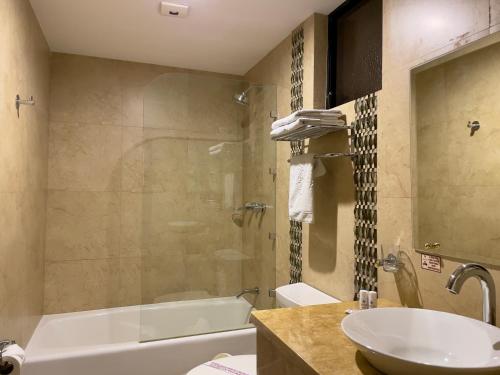 Kylpyhuone majoituspaikassa Hotel Patrimonio