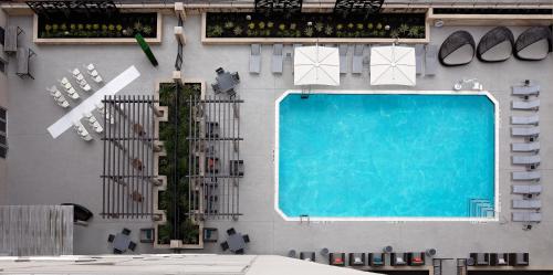an overhead view of a swimming pool on a ship at Holiday Inn Express Hotel & Suites Austin Downtown, an IHG Hotel in Austin