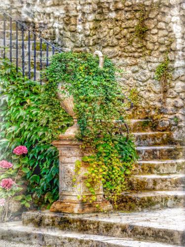 Κήπος έξω από το Grand Hôtel de l'Abbaye