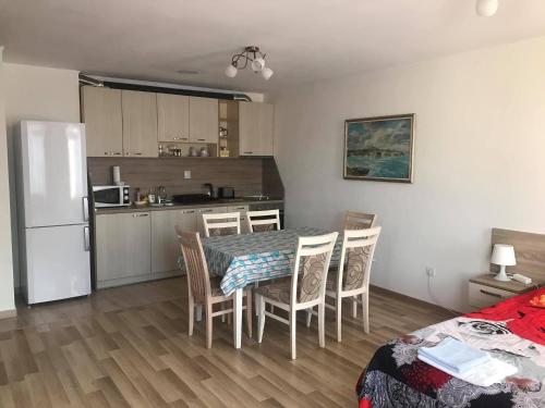 Kuchyň nebo kuchyňský kout v ubytování GUEST HOUSE ZORNICA in OBZOR