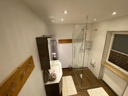 Koupelna v ubytování Ferienwohnung Wildkogelblick
